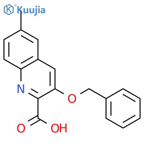 2-Quinolinecarboxylic acid, 6-methyl-3-(phenylmethoxy)- structure