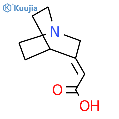 2-(3E)-1-azabicyclo2.2.2octan-3-ylideneacetic acid structure