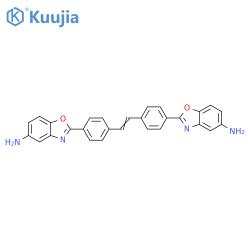 5-Benzoxazolamine, 2,2'-(1,2-ethenediyldi-4,1-phenylene)bis- structure