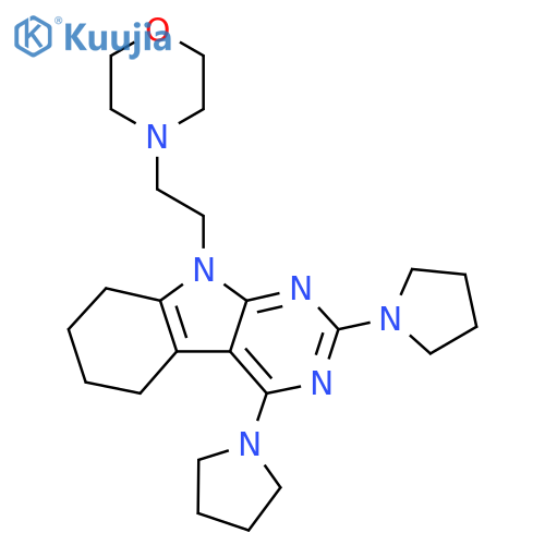 4-(2-(2,4-Di(pyrrolidin-1-yl)-7,8-dihydro-5H-pyrimido[4,5-b]indol-9(6H)-yl)ethyl)morpholine structure