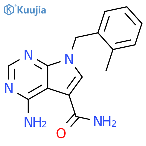 7H-Pyrrolo[2,3-d]pyrimidine-5-carboxamide,4-amino-7-[(2-methylphenyl)methyl]- structure