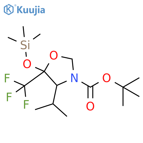4-(1-Methylethyl)-5-(trifluoromethyl)-5-[(trimethylsilyl)oxy]-3-oxazolidinecarboxylic acid 1,1-dimethylethyl ester structure