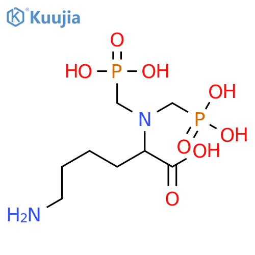 (2S)-6-amino-2-[bis(phosphonomethyl)amino]hexanoic acid structure
