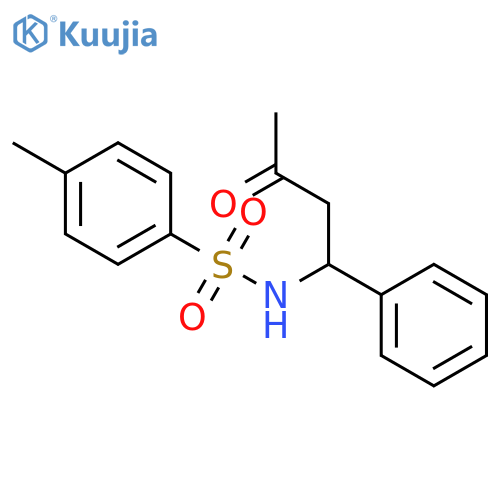 Benzenesulfonamide, 4-methyl-N-(3-oxo-1-phenylbutyl)- structure