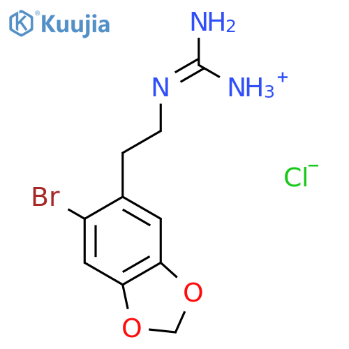 (E)-amino{[2-(6-bromo-1,3-benzodioxol-5-yl)ethyl]imino}methanaminium chloride structure