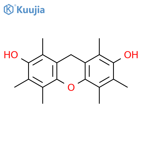 9H-Xanthene-2,7-diol, 1,3,4,5,6,8-hexamethyl- structure