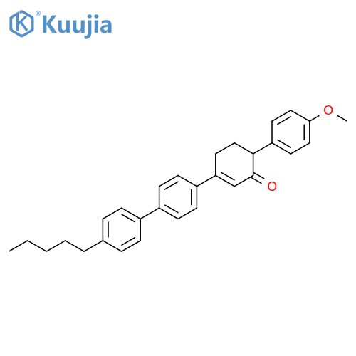 2-Cyclohexen-1-one,6-(4-methoxyphenyl)-3-(4'-pentyl[1,1'-biphenyl]-4-yl)- structure