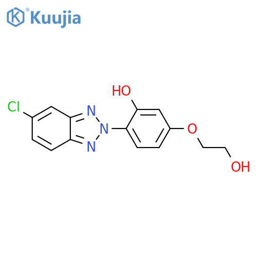 Phenol, 2-(5-chloro-2H-benzotriazol-2-yl)-5-(2-hydroxyethoxy)- structure