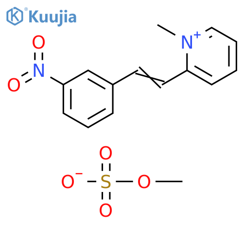 Pyridinium, 1-methyl-2-[2-(3-nitrophenyl)ethenyl]-, methyl sulfate (1:1) structure