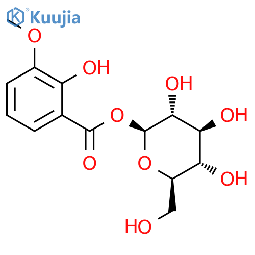 2-Hydroxy-3-methoxybenzoic acid glucose ester structure