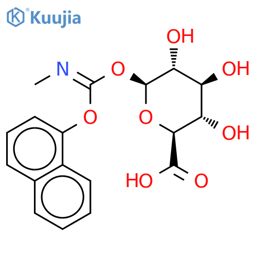 1-O-[(E)-(methylimino)(naphthalen-1-yloxy)methyl]-beta-D-glucopyranuronic acid structure