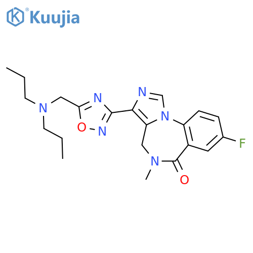 6H-Imidazo[1,5-a][1,4]benzodiazepin-6-one,3-[5-[(dipropylamino)methyl]-1,2,4-oxadiazol-3-yl]-8-fluoro-4,5-dihydro-5-methyl- structure