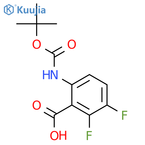 6-{(tert-butoxy)carbonylamino}-2,3-difluorobenzoic acid structure