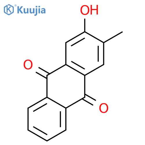 2-Hydroxy-3-methylanthraquinone structure