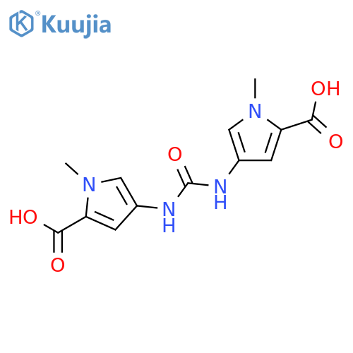 4-[(5-carboxy-1-methylpyrrol-3-yl)carbamoylamino]-1-methylpyrrole-2-carboxylic Acid structure