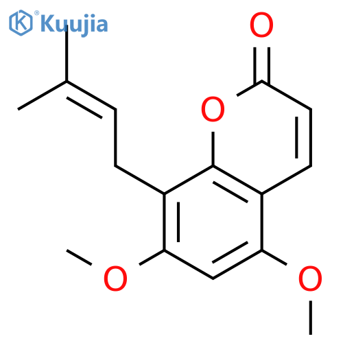2H-1-Benzopyran-2-one,5,7-dimethoxy-8-(3-methyl-2-buten-1-yl)- structure