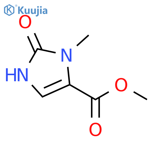 1H-Imidazole-4-carboxylic acid, 2,3-dihydro-3-methyl-2-oxo-, methyl ester structure