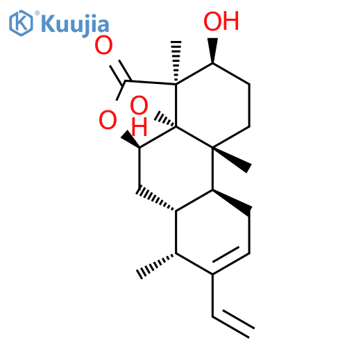 4H-Phenanthro[10,1-bc]furan-4-one,8-ethenyl-1,2,3,3a,5a,6,6a,7,10,10a,10b,10c-dodecahydro-3,10c-dihydroxy-3a,7,10b-trimethyl-,(3R,3aR,5aS,6aR,7S,10aR,10bS,10cR)-rel-(+)- (9CI) structure