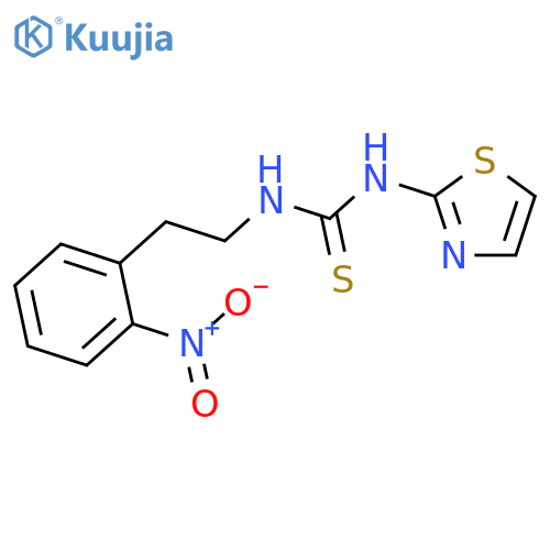 Thiourea,N-[2-(2-nitrophenyl)ethyl]-N'-2-thiazolyl- structure