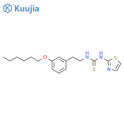 Thiourea,N-[2-[3-(hexyloxy)phenyl]ethyl]-N'-2-thiazolyl- structure