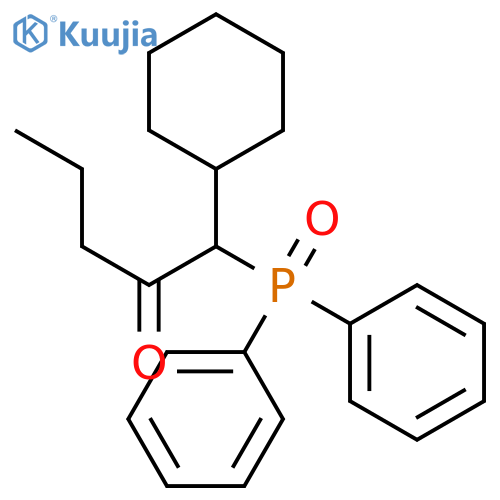 2-Pentanone, 1-cyclohexyl-1-(diphenylphosphinyl)- structure