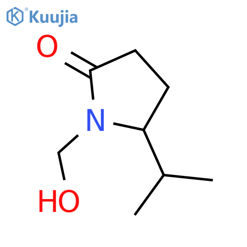 1-(hydroxymethyl)-5-(1-methylethyl)-2-Pyrrolidinone structure