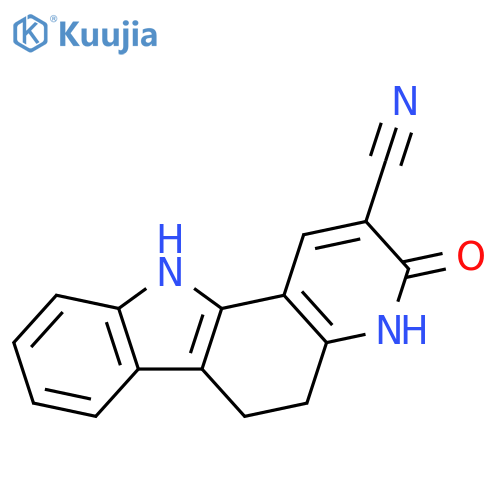 3H-Pyrido[3,2-a]carbazole-2-carbonitrile, 4,5,6,11-tetrahydro-3-oxo- structure