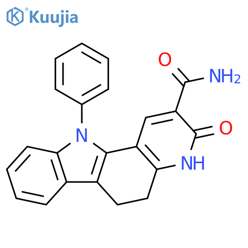 3H-Pyrido[3,2-a]carbazole-2-carboxamide,4,5,6,11-tetrahydro-3-oxo-11-phenyl- structure