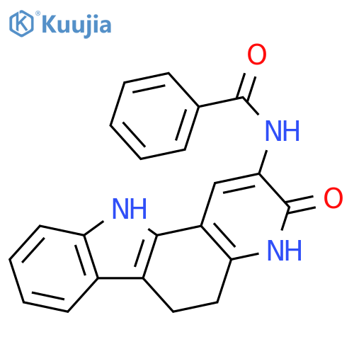 Benzamide,N-(4,5,6,11-tetrahydro-3-oxo-3H-pyrido[3,2-a]carbazol-2-yl)- structure