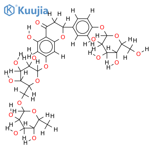 7-Rutinoside,4'-O-beta-D-glucopyranoside-6''-p-Coumaroylprunin-4',5,7-Trihydroxyflavanone structure
