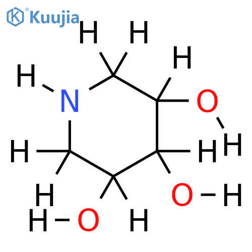 (3R,4s,5S)-piperidine-3,4,5-triol structure