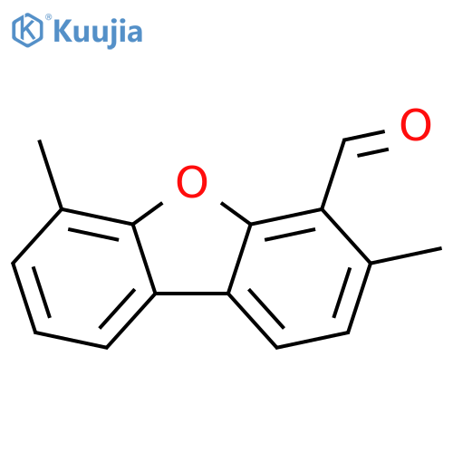 4-Dibenzofurancarboxaldehyde, 3,6-dimethyl- structure