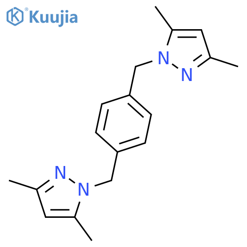 1,4-Bis((3,5-dimethyl-1H-pyrazol-1-yl)methyl)benzene structure