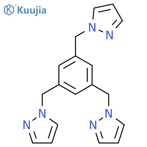 1,3,5-Tris((1H-pyrazol-1-yl)methyl)benzene structure