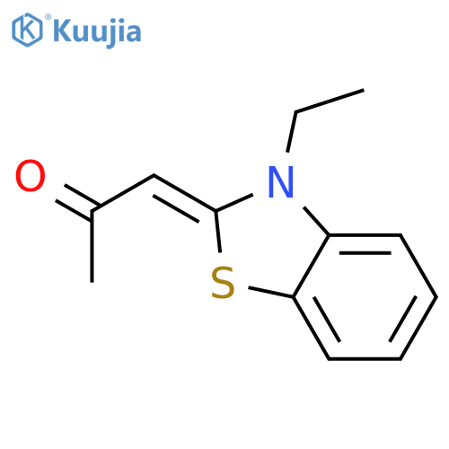 2-Propanone, 1-(3-ethyl-2(3H)-benzothiazolylidene)-, (1Z)- structure