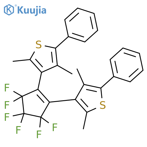 1,2-Bis(2,4-dimethyl-5-phenyl-3-thienyl)-3,3,4,4,5,5-hexafluoro-1-cyclopentene structure