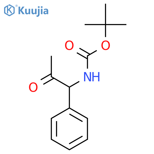 N-(2-oxo-1-phenyl-1-propyl)-carbamic acid tert-butyl ester structure