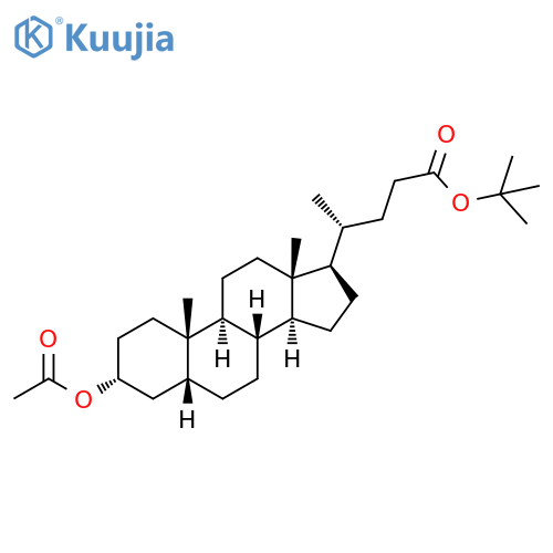 Cholan-24-oic acid, 3-(acetyloxy)-, 1,1-dimethylethyl ester, (3α,5β)- structure