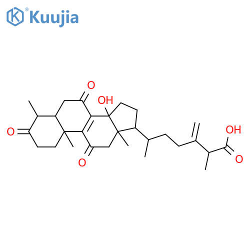 Ergosta-8,24(28)-dien-26-oicacid, 14-hydroxy-4-methyl-3,7,11-trioxo-, (4a)- (9CI) structure