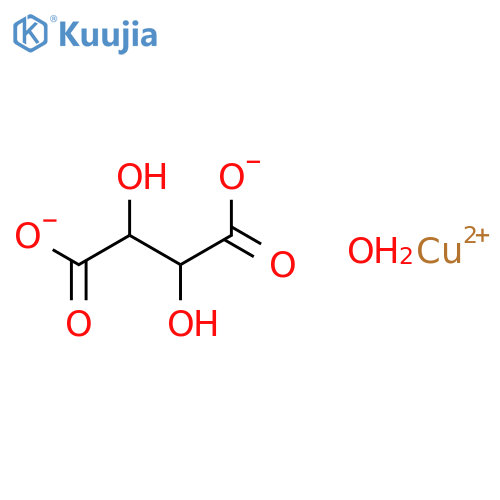 Copper(II) tartrate hydrate structure
