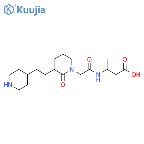 Butanoic acid,3-[[[2-oxo-3-[2-(4-piperidinyl)ethyl]-1-piperidinyl]acetyl]amino]- structure