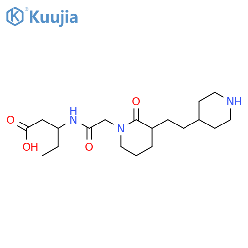 Pentanoic acid,3-[[[2-oxo-3-[2-(4-piperidinyl)ethyl]-1-piperidinyl]acetyl]amino]- structure