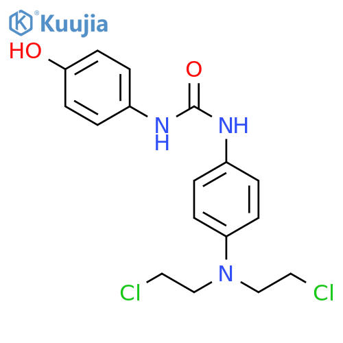 Urea, N-[4-[bis(2-chloroethyl)amino]phenyl]-N'-(4-hydroxyphenyl)- structure
