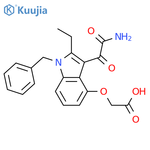 2-3-(2-Amino-2-oxoacetyl)-2-ethyl-1-(phenylmethyl)-1H-indol-4-yloxyAcetic Acid structure