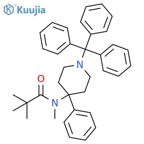 Propanamide,N,2,2-trimethyl-N-[4-phenyl-1-(triphenylmethyl)-4-piperidinyl]- structure