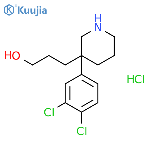 3-Piperidinepropanol, 3-(3,4-dichlorophenyl)-, hydrochloride, (-)- structure
