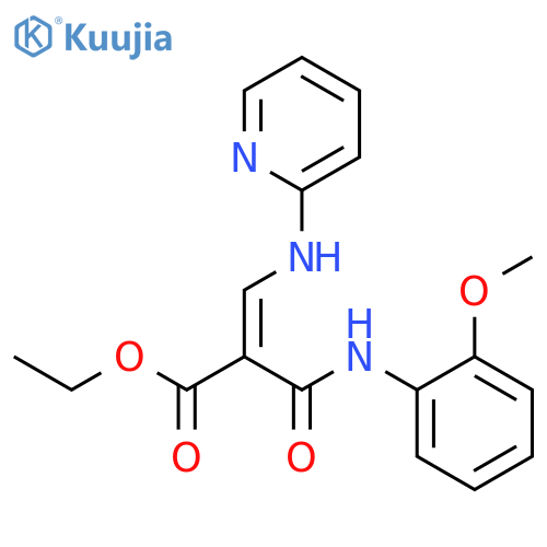 2-Propenoic acid,2-[[(2-methoxyphenyl)amino]carbonyl]-3-(2-pyridinylamino)-, ethyl ester, (E)-(9CI) structure