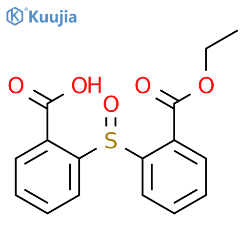 Benzoic acid, 2-[(2-carboxyphenyl)sulfinyl]-, 1-ethyl ester structure