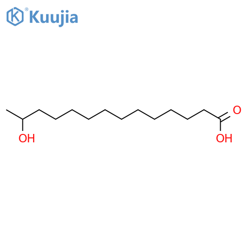 Tetradecanoic acid, 13-hydroxy- structure