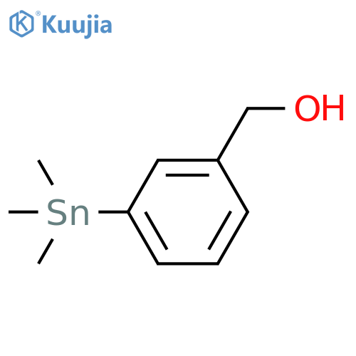 Benzenemethanol, 3-(trimethylstannyl)- structure